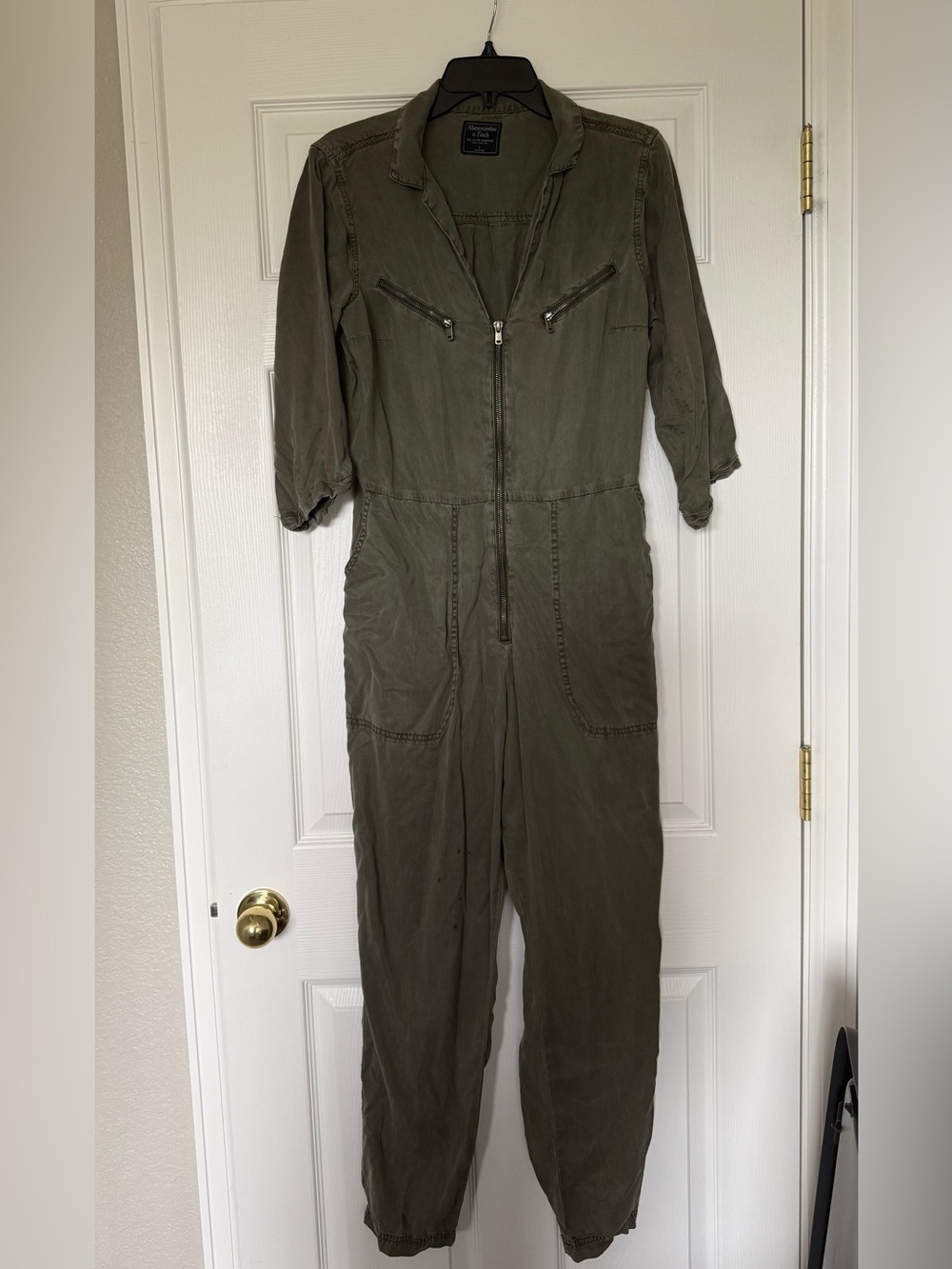 Abercrombie & Fitch Tencel Utility Jumpsuit Sz L
